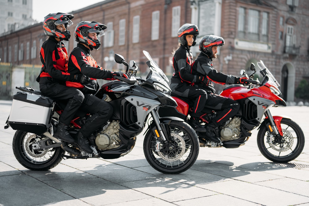 Multistrada V4 with passenger